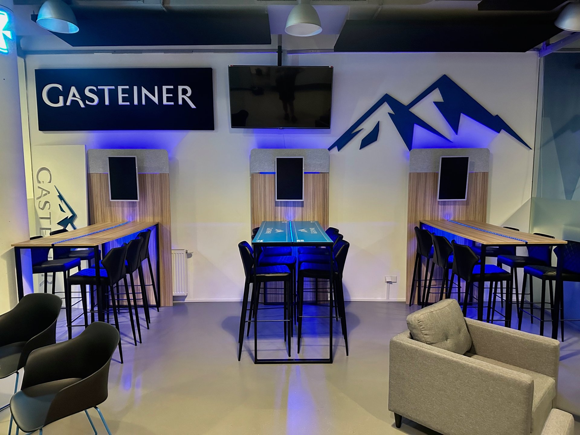 Akustikpaneele im Lounge- und Eventbereich – Gasteiner